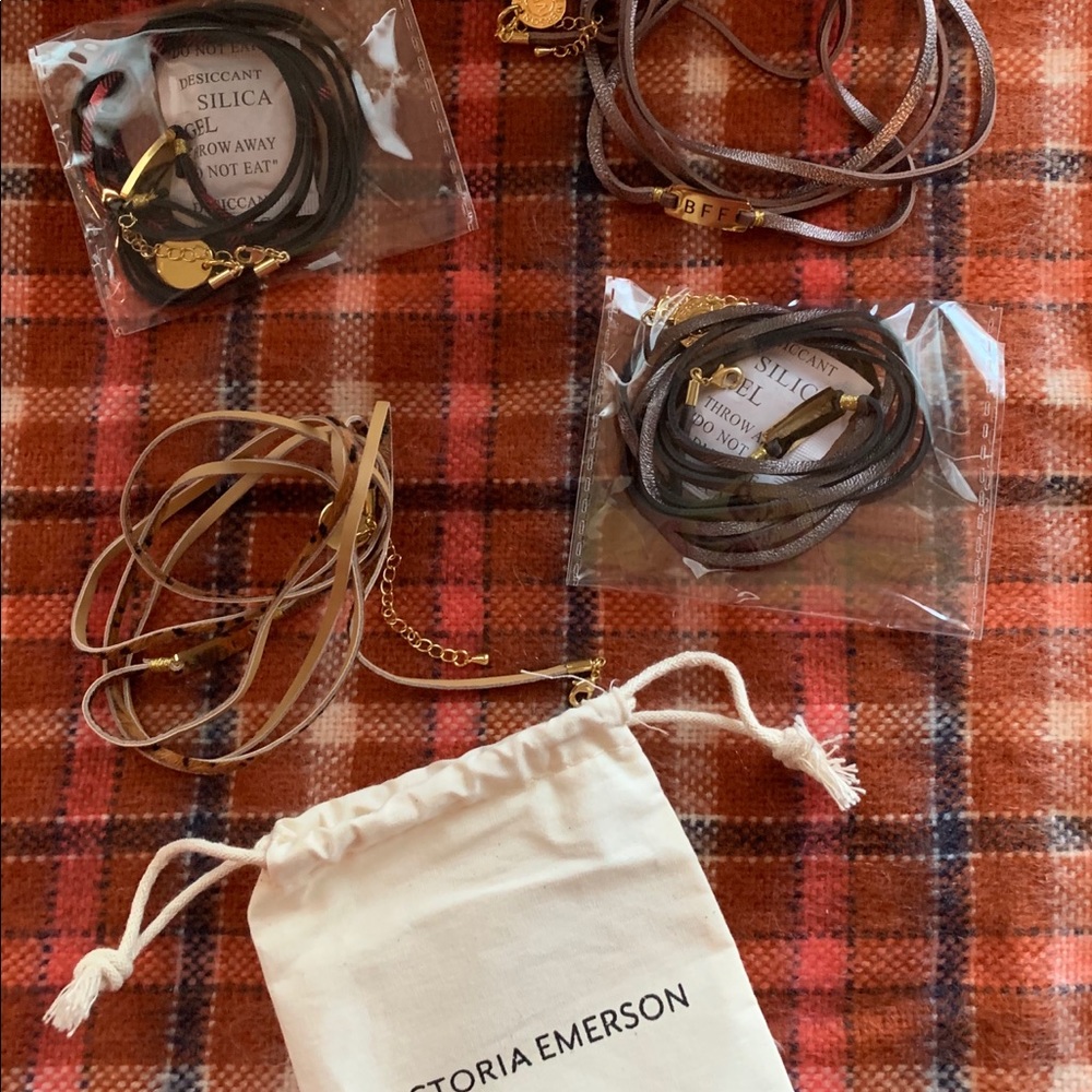 NIB Victoria Emerson “BFF” wrap bracelets